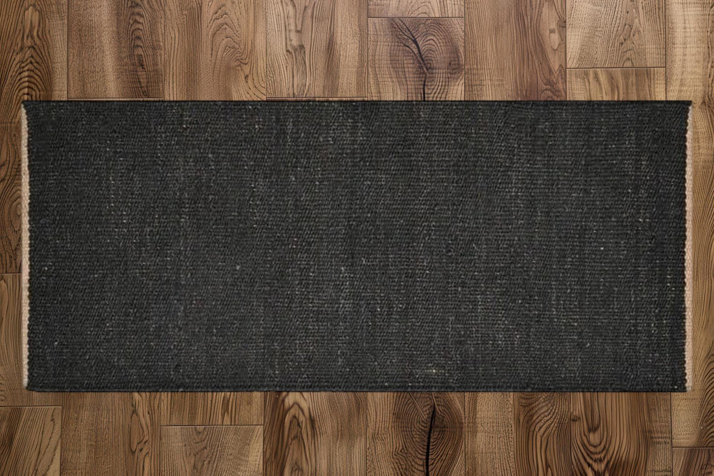 Black Jute Runner Rug, Handmade Jute rug, Boho living room rug, natural jute rug, square rug, braided jute rug, custom size