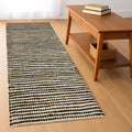 Black Stripes, Handwoven Natural Jute Runner, Custom Size Large Floor Area Jute Rug Stairs Jute Kilim Runner Rug Indian