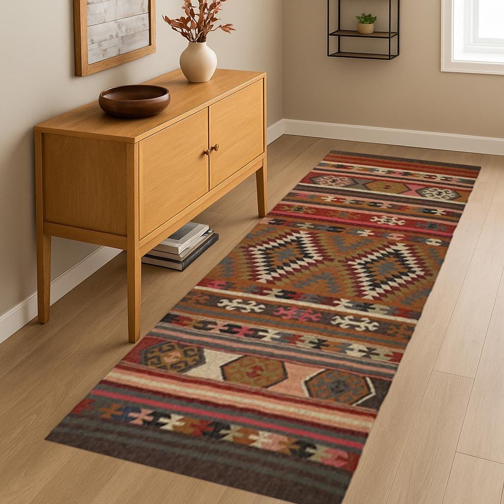 Handwoven, Wool and Jute Rug Handmade, Motifs, Oriental, Traditional Indian, Geometric, Turkish, Home, Victorian, Hipster, FREE SHIPPIING