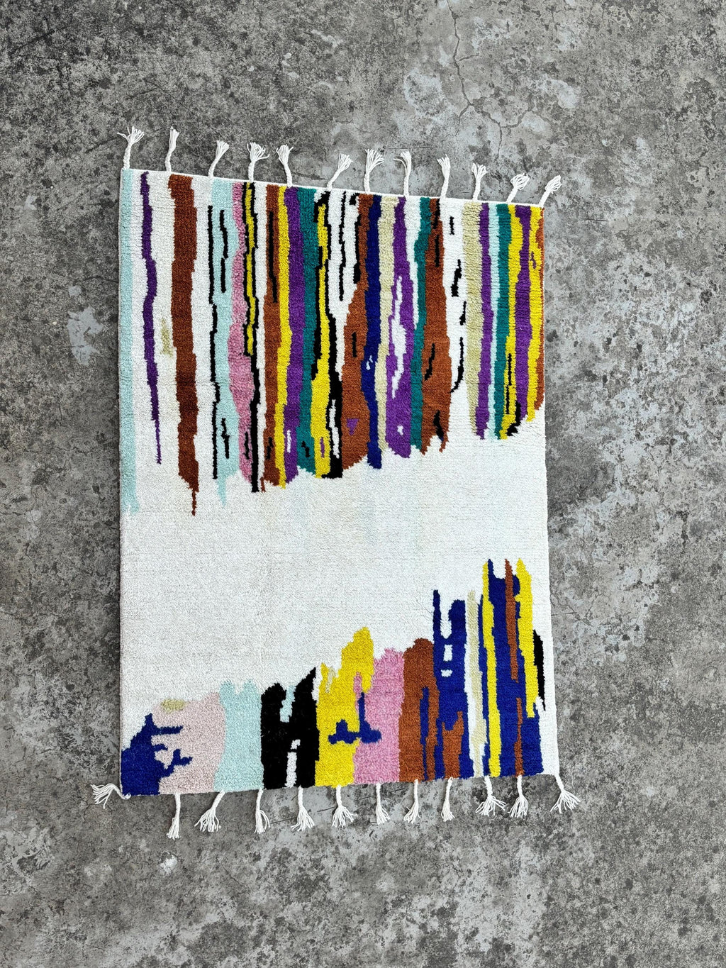 Colorful Moroccan Rug, Abstract handmade colorful rug for living room, custom rug, Berber rug, handmade rug gift, Bohemian Rug