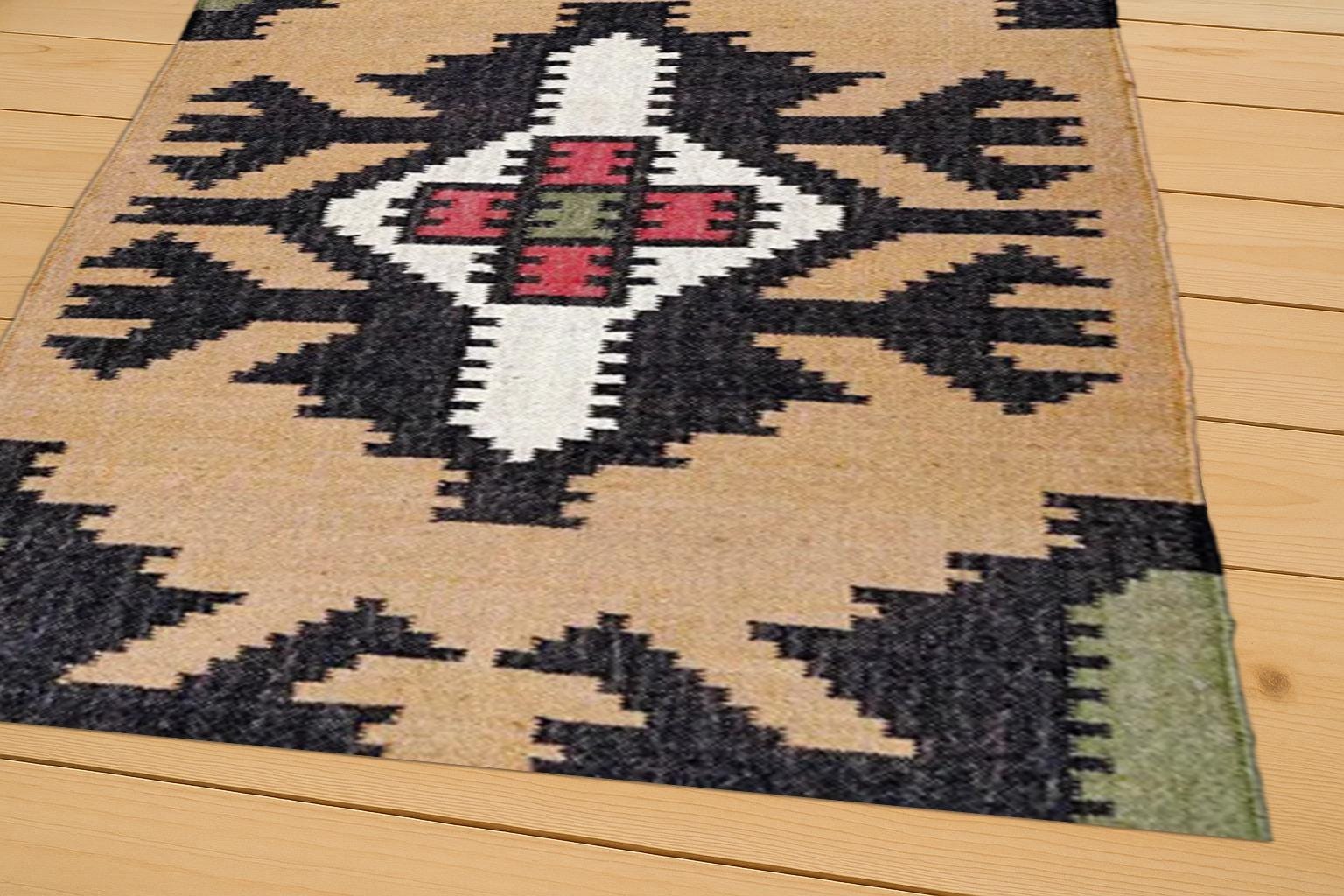 8x10 Area Rug, 8x10 Kilim Rug, Custom Size Indian Handwoven Kilim Wool Jute Rug, Multicolor Décor Rug