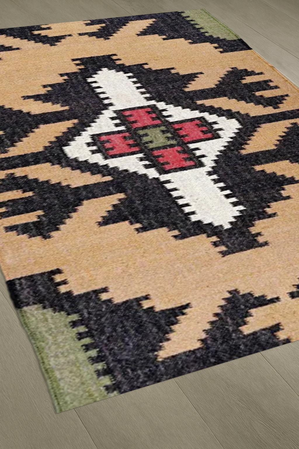 8x10 Area Rug, 8x10 Kilim Rug, Custom Size Indian Handwoven Kilim Wool Jute Rug, Multicolor Décor Rug