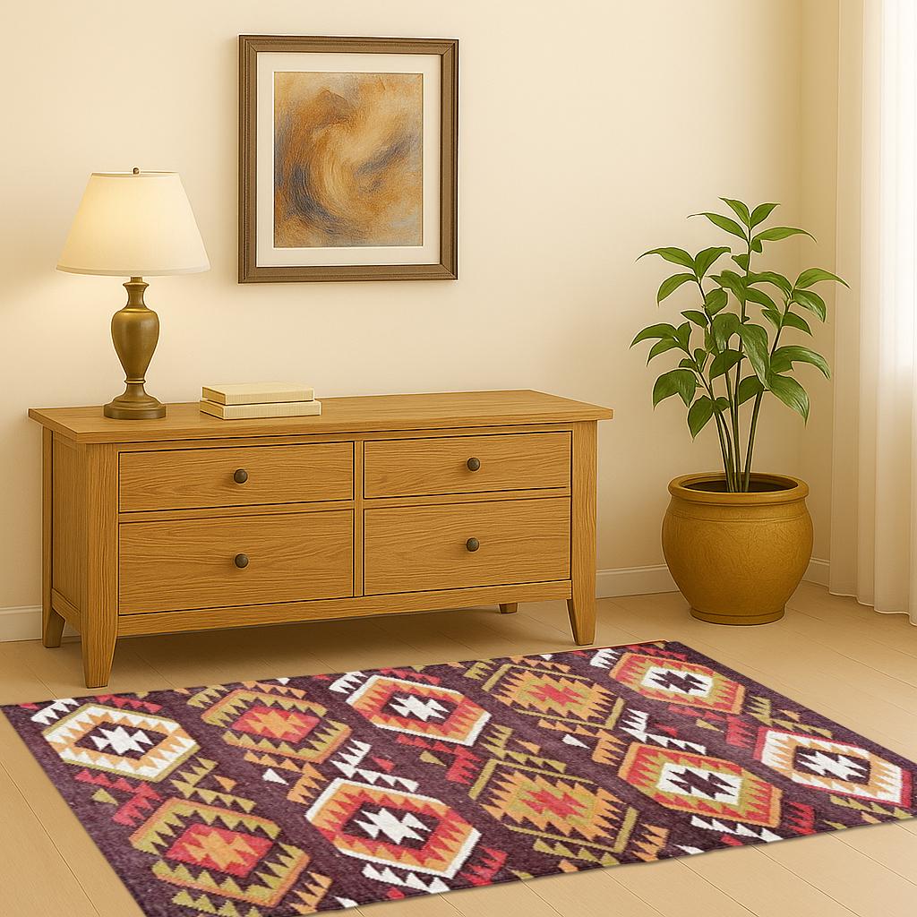 5x8 , 6x8 Ft. Kilim Rug, Handwoven, Wool and Jute Rug Handmade, Kilim Dhurrie Rug, Wool Jute Kilim Rug