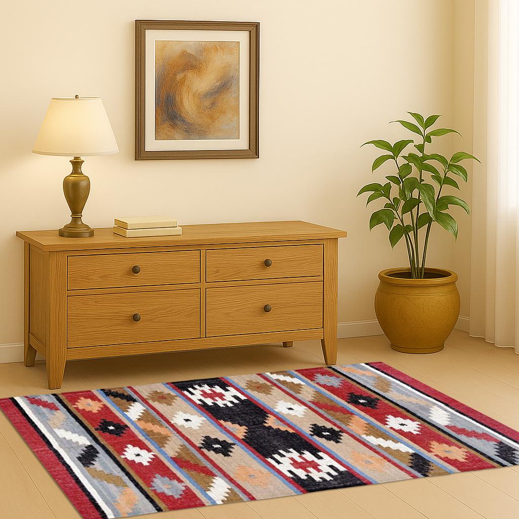 Handmade jute & wool rug living room-Vintage kilim rug 8x10-wool striped kilim rug, Floor Covering Carpet, Indian Jute Rug, Custom Size rug