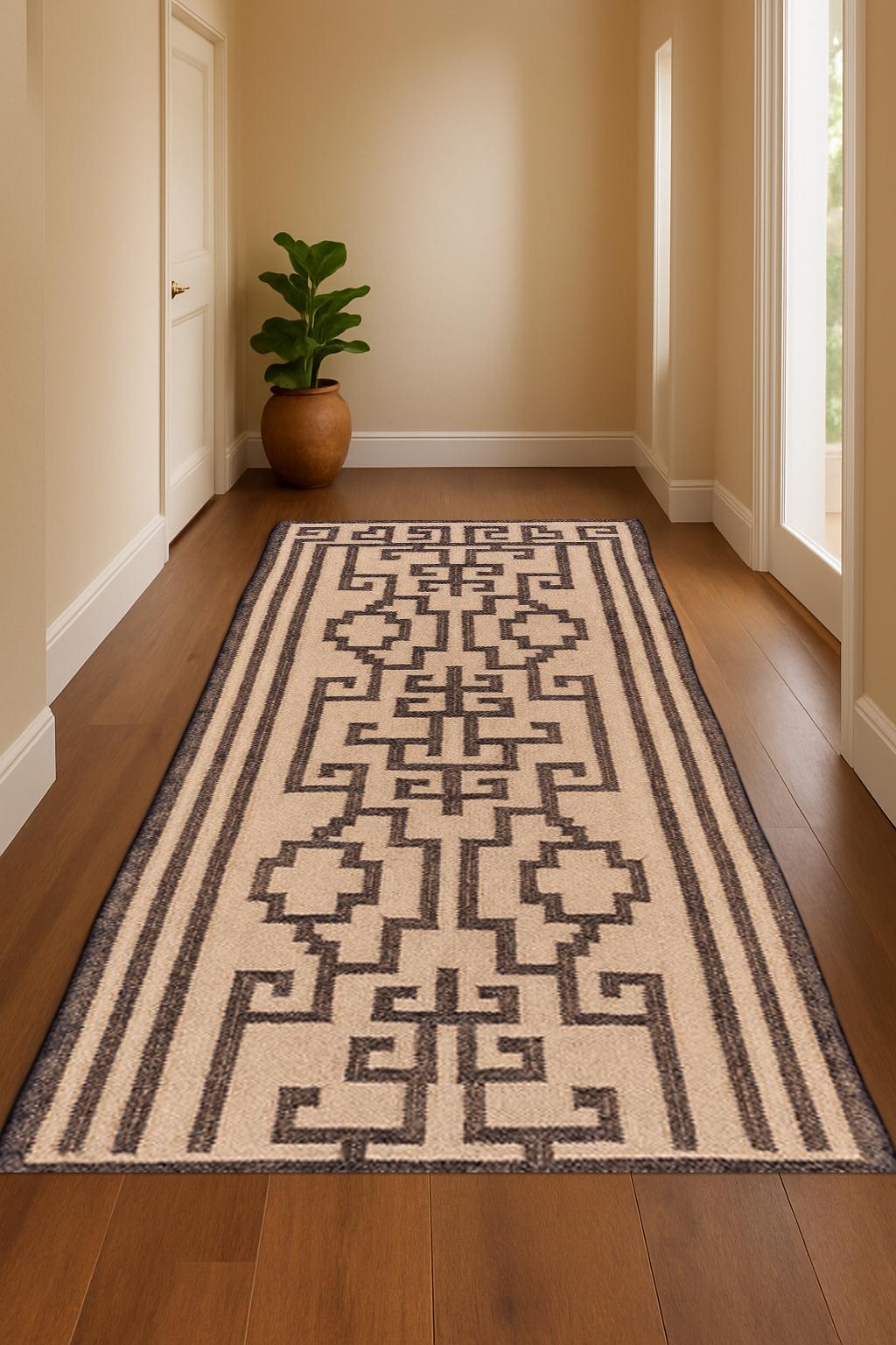 Handwoven Wool & Jute Rug | Natural Area Rug | Boho Farmhouse Decor | Eco-Friendly Rug | Living Room Bedroom Entryway Carpet | Custom Sizes