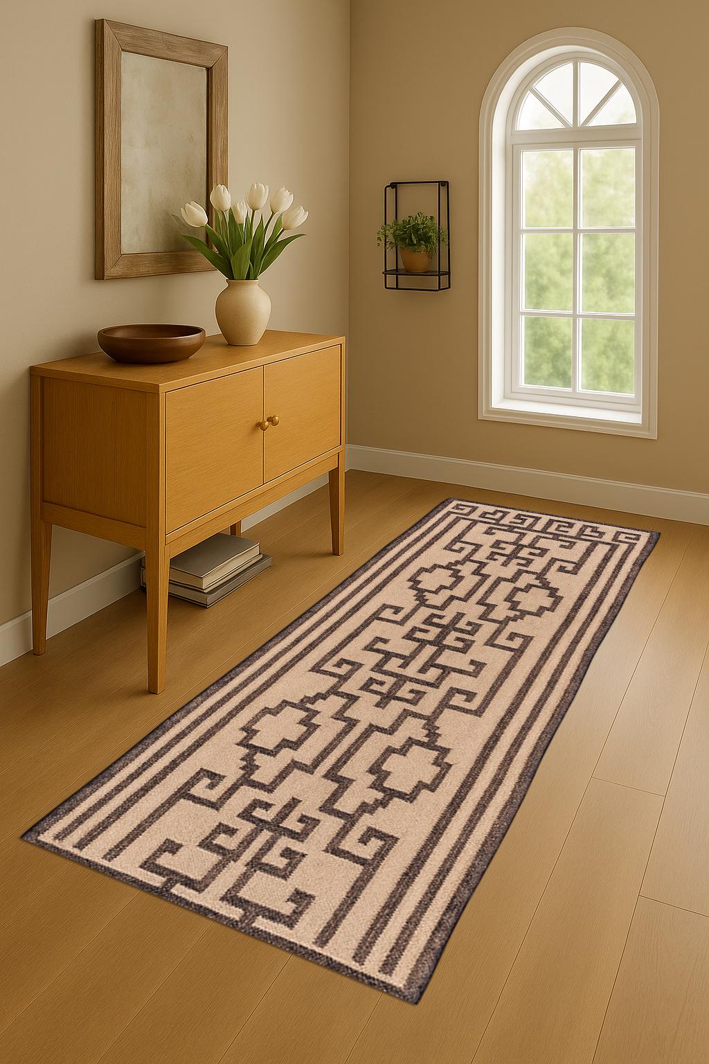 Handwoven Wool & Jute Rug | Natural Area Rug | Boho Farmhouse Decor | Eco-Friendly Rug | Living Room Bedroom Entryway Carpet | Custom Sizes