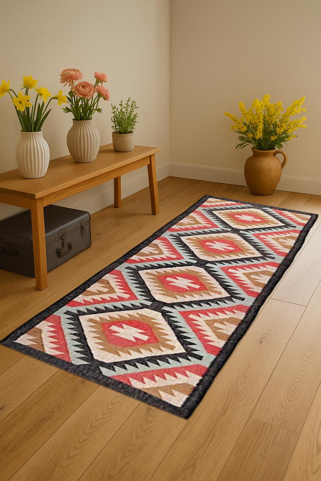 Artisan Handwoven Wool Jute Runner – Eco-Friendly Neutral Rug for Home - Handmade Wool & Jute Runner Rug