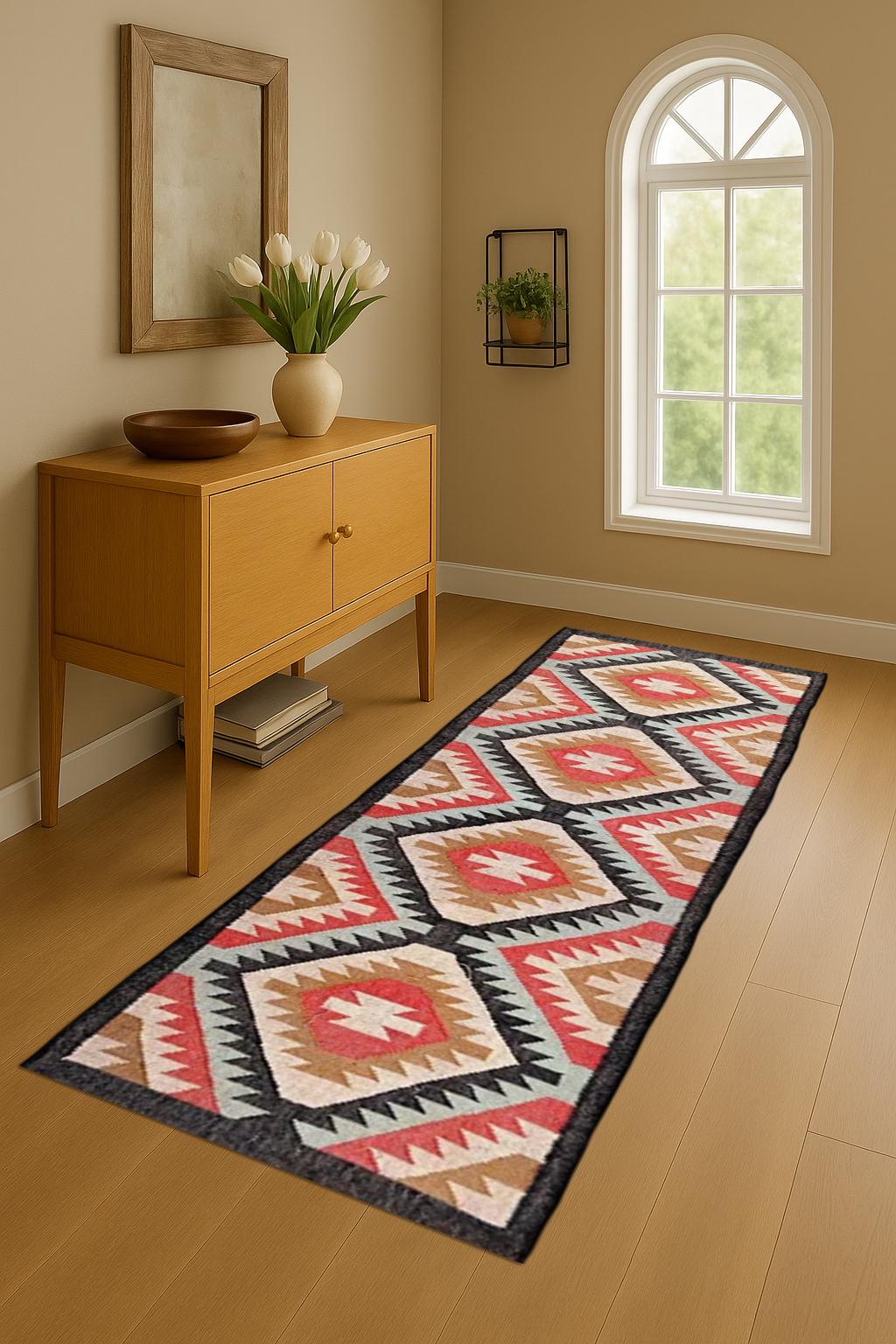 Artisan Handwoven Wool Jute Runner – Eco-Friendly Neutral Rug for Home - Handmade Wool & Jute Runner Rug