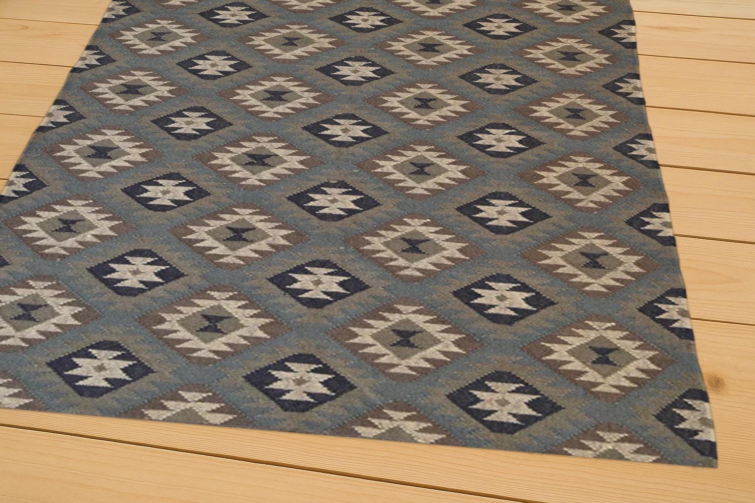 Wool Jute Rug, Kilim Area Rug, Handmade Kilim Runner Rug, Boho Hallway Rug, Vintage Kitchen Rug, Bohemian Rug, Indian Dhurrie Rug