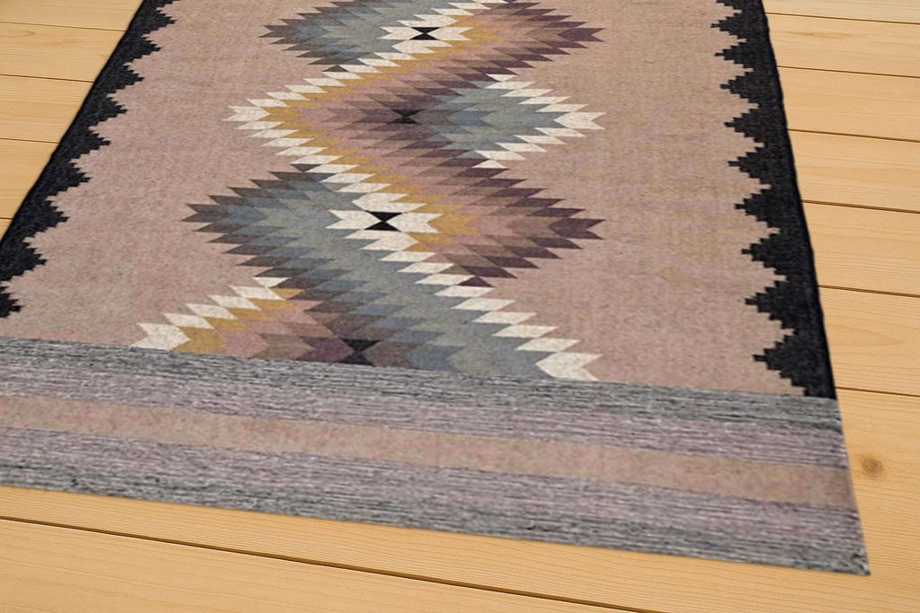 Wool Jute Rug, Navajo rug, tribal rug, southwestern rug, Handmade Wool Jute Rug, Vintage Kilim Dhurrie Rug, Custom Size Rug 8x10