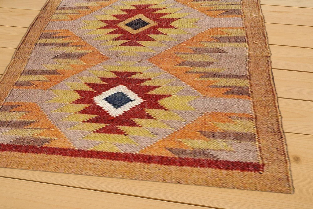 Handmade Vintage Turkish Kilim, Southwestern Navajo Wool Jute Area Kilim – Moroccan Flatweave, Pastel Kilim Rug, Custom Rug 5x7 Feet