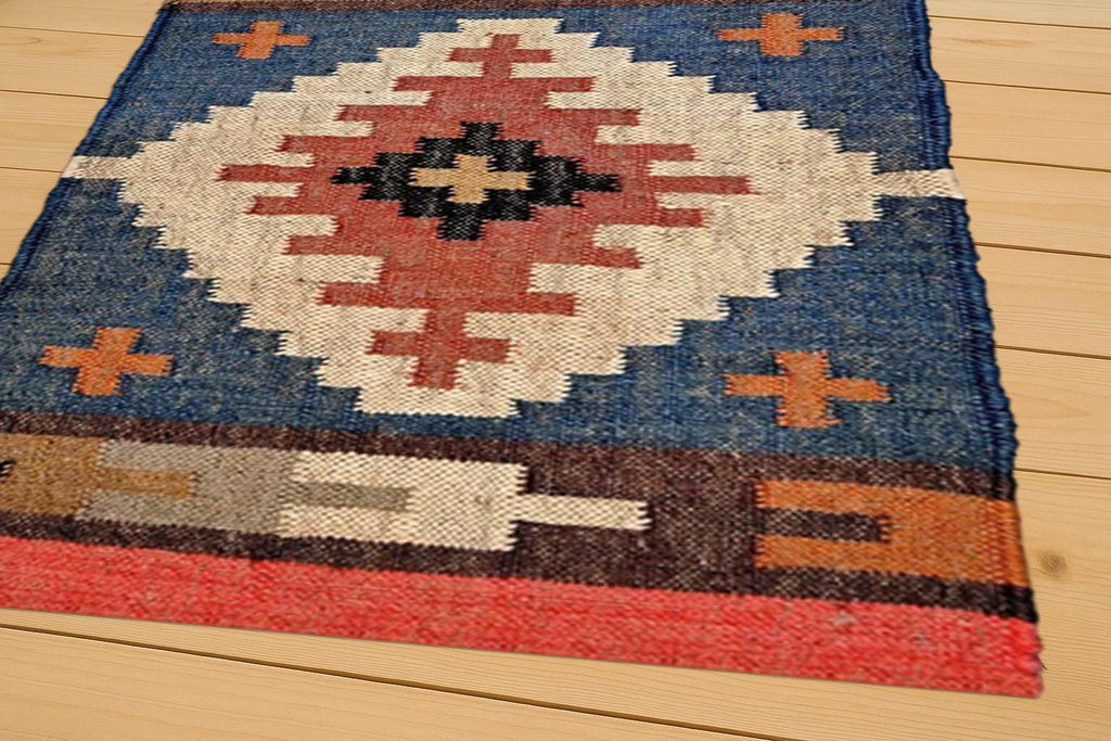 5x8 Wool Jute Kilim Rug, Home Decor Rugs, Custom Size Wool Rug, Vintage Area Rug, Handmade, Wool and Jute Rug Handwoven, Kilim Dhurrie Rug