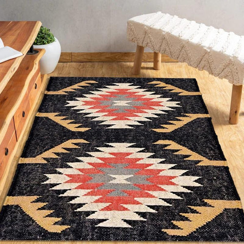 4x6 Ft Custom Hand Woven Navajo Kilim Rug, Handmade Rug For Home And Living Room, Kitchen Rug, Boho Scandinavian Decor