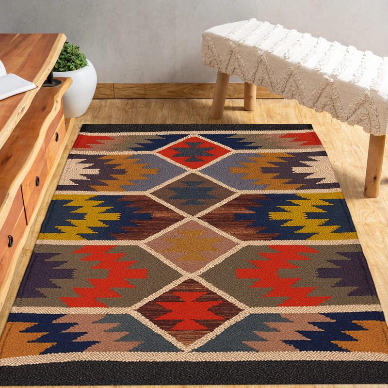 Kilim Rug, Handwoven, Wool and Jute Rug Handmade, Kilim Dhurrie Rug, Navajo Kilim Rug, Custom Rug, Flatweave Rug, Bohemian Rug