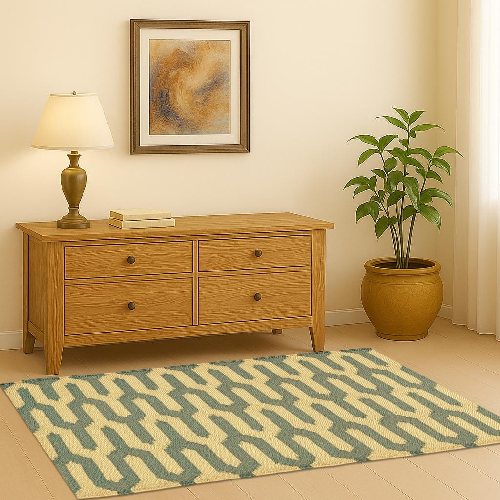 Modern Wool Jute Kilim Rug, Handwoven Minimalist Rug, Scandinavian Style Flatweave Rug, Neutral Handmade Rug for Living Room Hallway Decor
