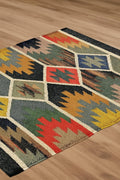 Traditional Handwoven, Kilim Rug, Wool and Jute Rug Handmade, Kilim Dhurrie Rug, Vintage Room Gifts, Kilim Rug