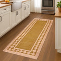 Neutral Wool Jute Runner Rug | Woven Hallway Carpet | Handcrafted Natural Fiber Runner | Modern Boho Decor Rug