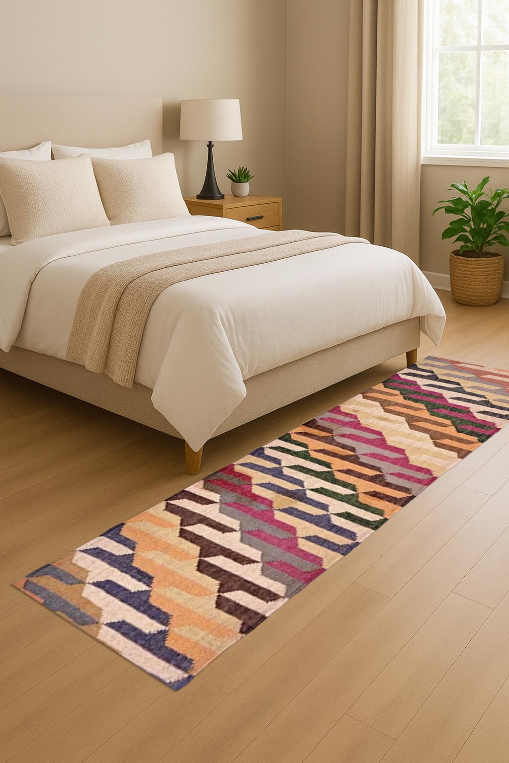 Custom Wool Jute Runner Rug | Long Hallway Carpet | Natural Rustic Runner | Boho Handwoven Rug | Eco Home Decor