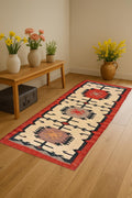 Farmhouse Wool Jute Hallway Runner | Handmade Natural Rug | Long Boho Runner | Eco-Friendly Area Rug | Custom Order