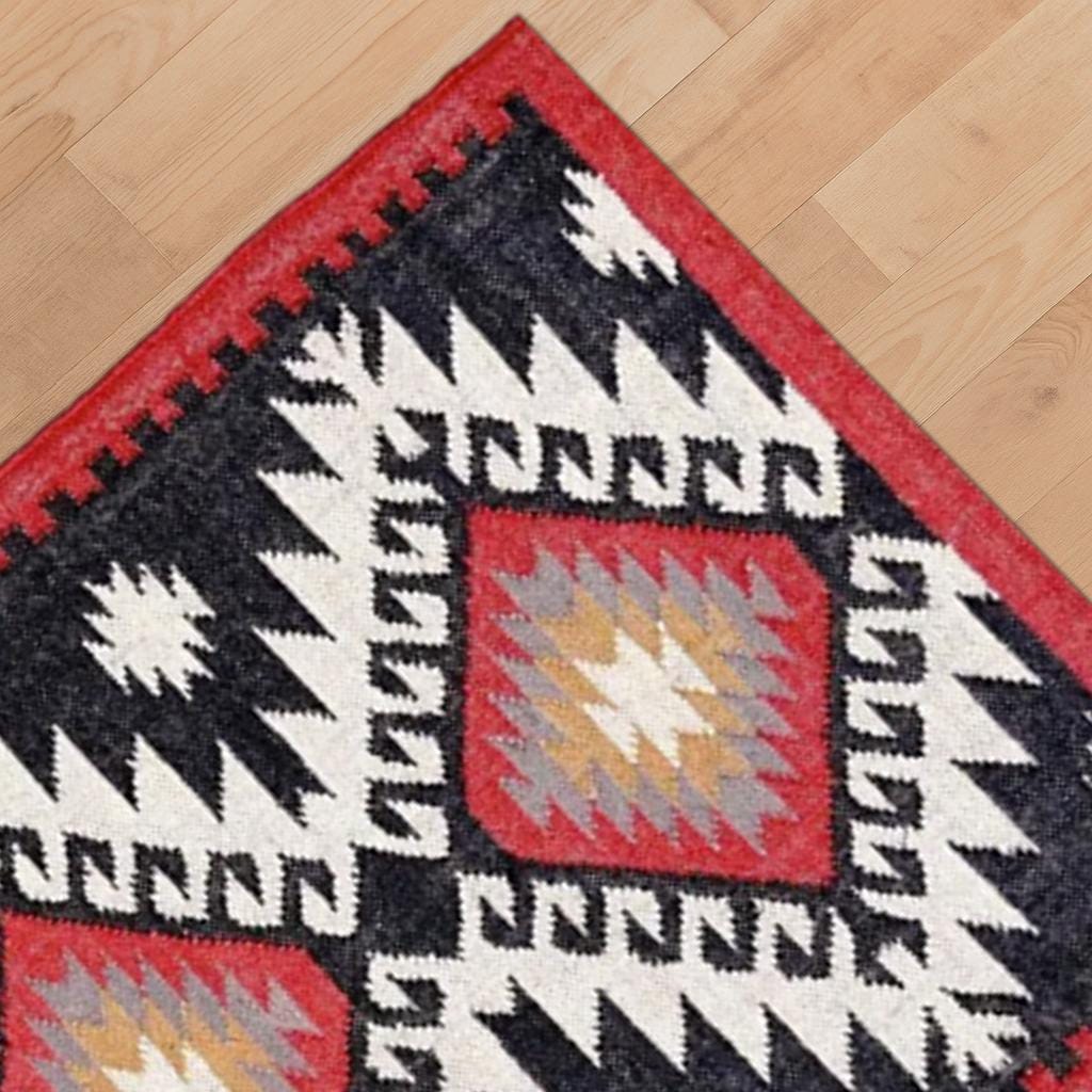 Handmade Jute Kilim Area Rug: Bohemian Oriental Style | Traditional Kilim Rug for Bedroom, Living Room, Dining Room, Kids Room