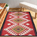 Large Kilim Rug, Handwoven, Wool and Jute Rug Handmade, Kilim Dhurrie Rug, Motifs, Oriental, Traditional Indian