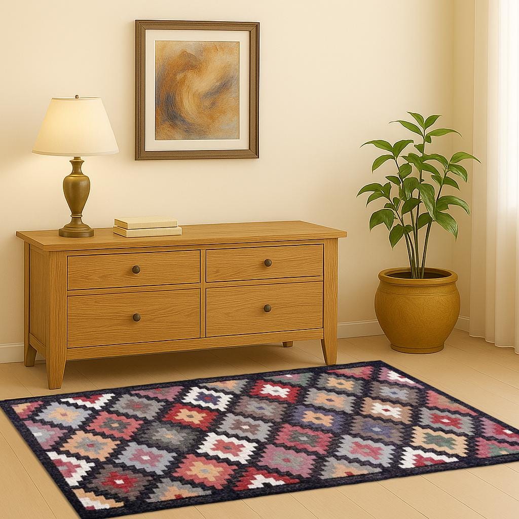 Handwoven Jute Kilim Rug | Natural Boho Area Rug | Farmhouse & Modern Rustic Decor | Eco-Friendly Flatweave Carpet | Custom Size Available