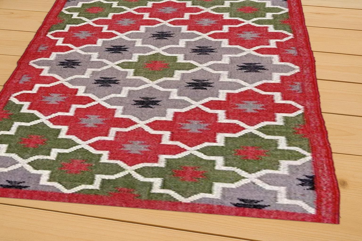 Artisan Handwoven Jute Kilim – Minimalist Organic Modern Rug