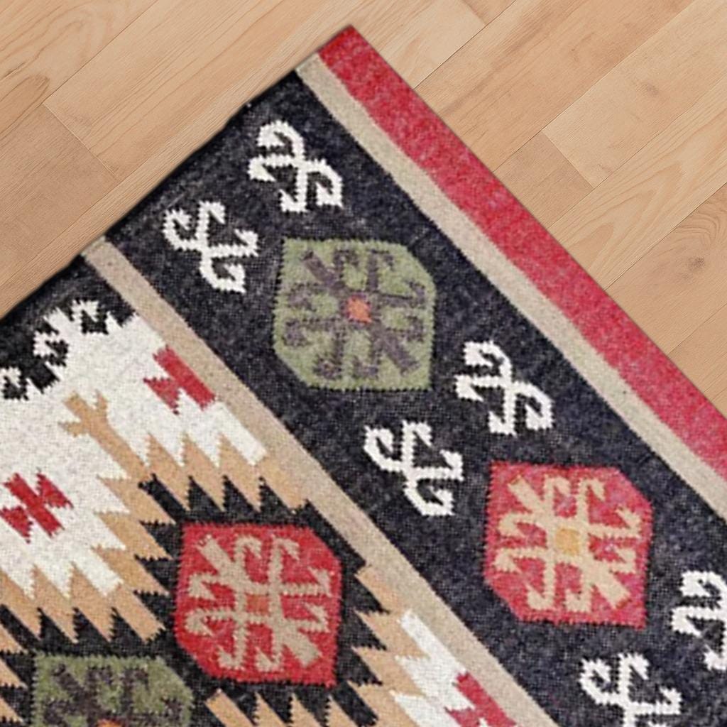 Natural Jute Kilim Rug – Handmade Neutral Toned Area Rug