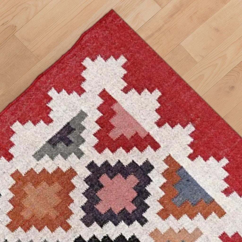 Flatweave Jute Kilim Rug – Natural Fiber Handmade Carpet for Modern Farmhouse Interiors | Runner for Hallway or Kitchen | Warm Tone Decor