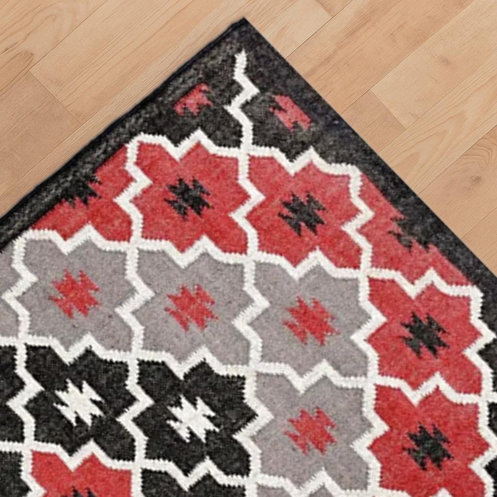 Boho Jute Kilim Rug – Eco-Friendly Natural Fiber Decor for Living Room | Custom Size Area Rug | Vintage Wool Jute Kilim Rug | Tribal Decor