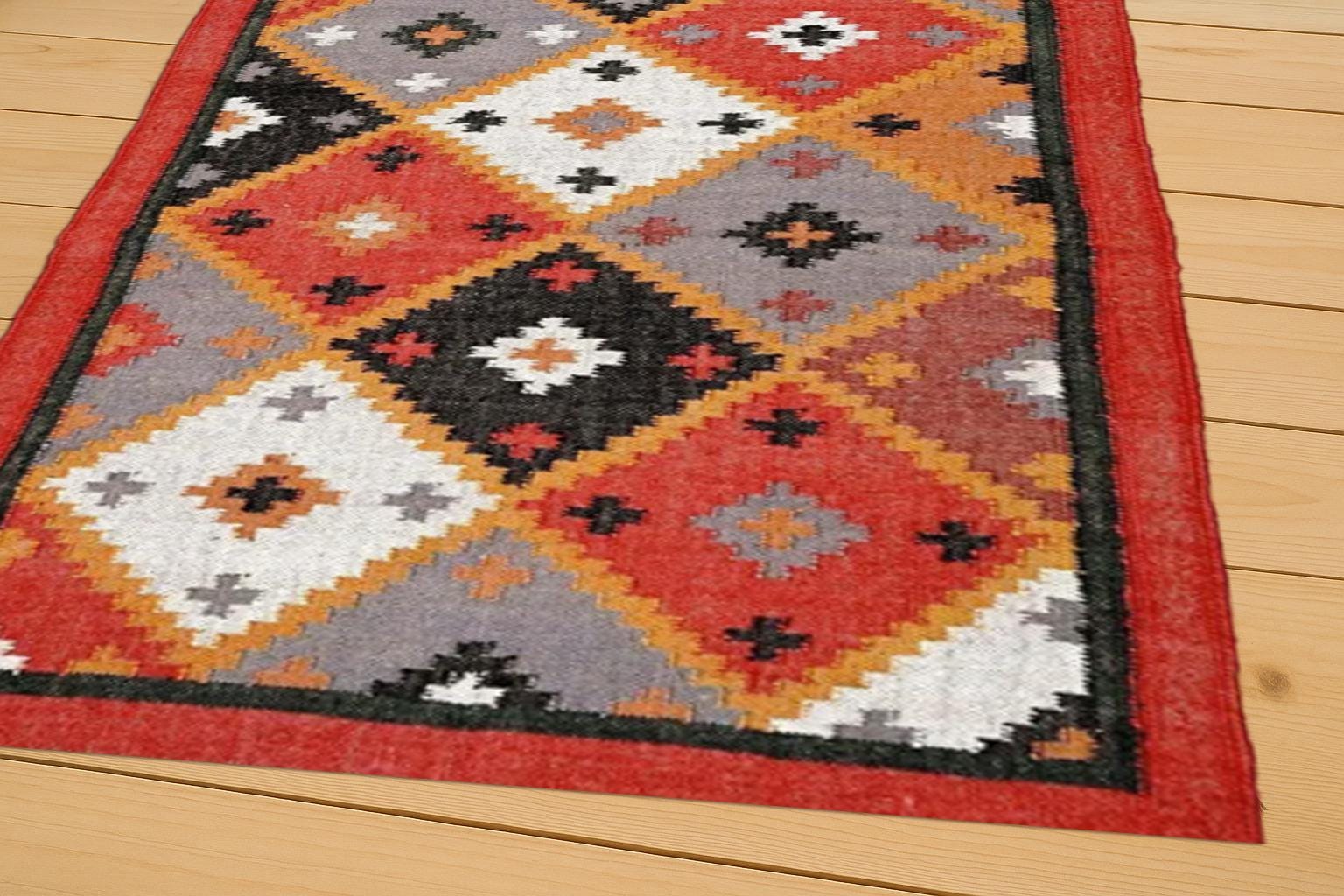 Handmade Neutral Jute Rug | Rustic Farmhouse Decor |  Cottage Core Muted Area Rug | Boho Home Decor |  Turkish Area Rug | Kilim Dhurrie Rug