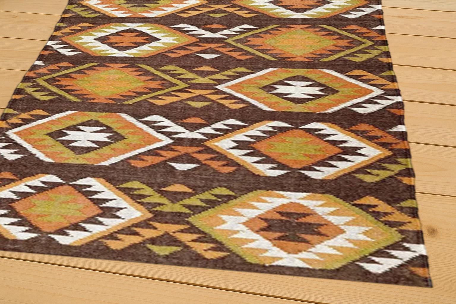 Sustainable Jute Kilim Rug | Bohemian Jute Kilim Rug | Large Muted Jute Rug| Eco-Friendly Rustic Decor | Christmas Decor | Traditional Rug