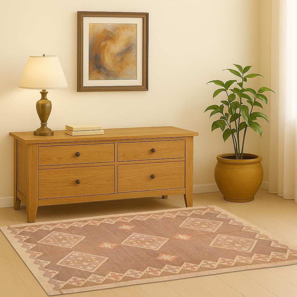 Sustainable Hemp & Jute Rug – Handwoven Dhurrie, Natural Fiber Flatweave | Boho Home Decor | Decorative Floor Rug | Dhurrie for Living Room
