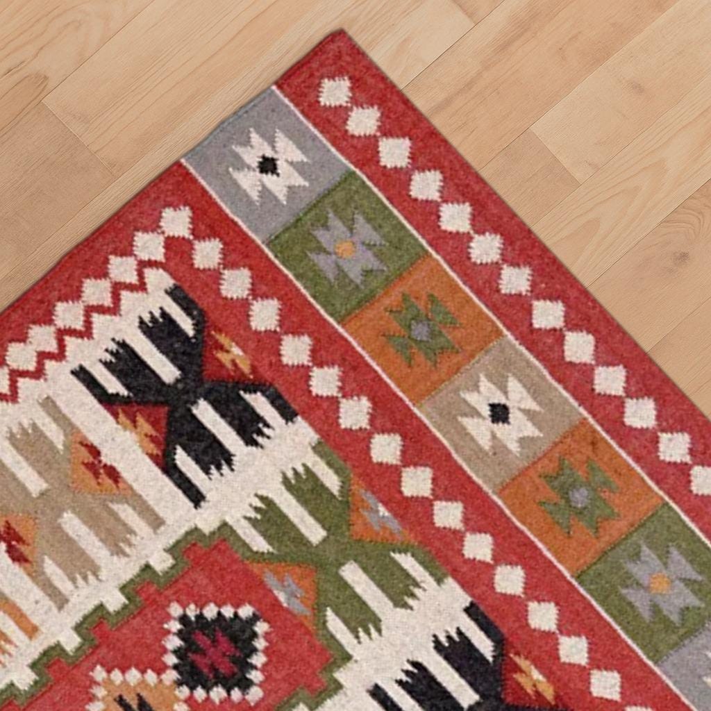 8x10 Jute Kilim Rug | Sustainable Jute Kilim Rug | Rustic Boho Flatweave Runner for Hallway or Kitchen | Flatweave Handmade Rug
