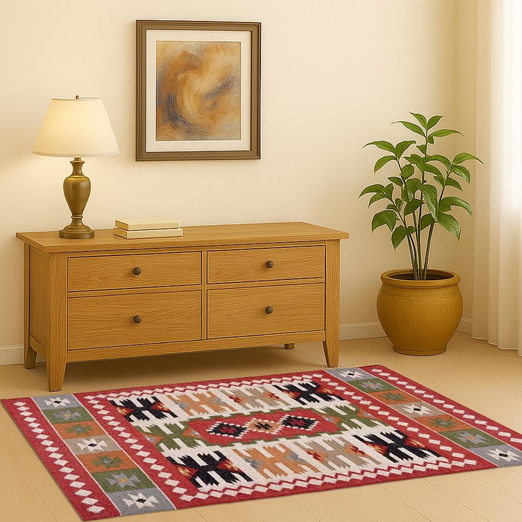 8x10 Jute Kilim Rug | Sustainable Jute Kilim Rug | Rustic Boho Flatweave Runner for Hallway or Kitchen | Flatweave Handmade Rug