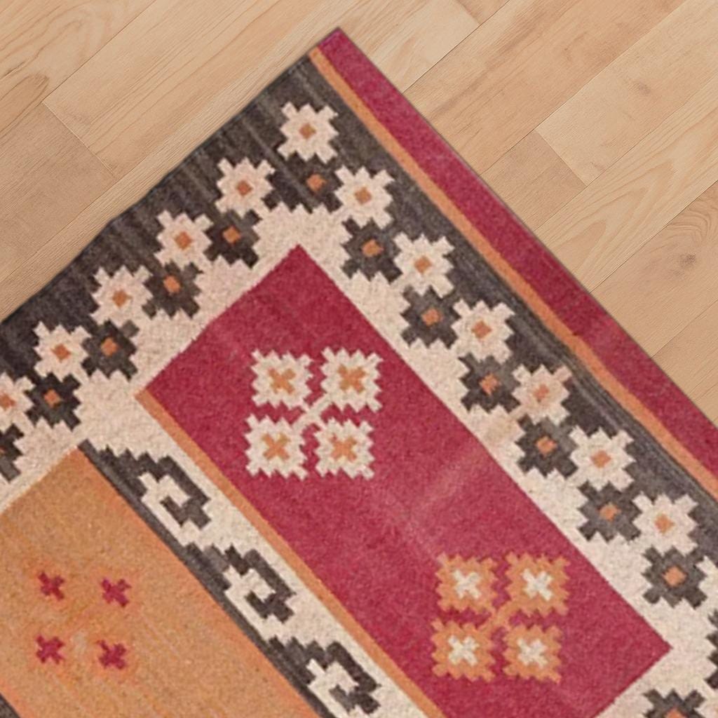 Handwoven Hemp Jute Rug – Multicolor Flatweave Dhurrie Carpet | Bohemain Indian Jute Rug | Living Room Rug | Southwestern Rug