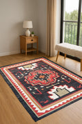 Handwoven Hemp Dhurrie Rug for Living Room | Jute Braided Rug | Vintage Kilim Rug | Indian Jute Rug | Traditional Indian Jute Area Rug