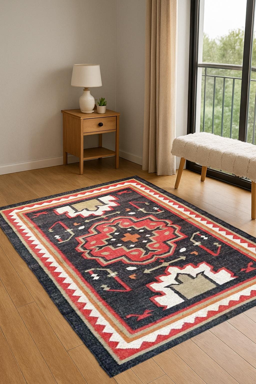 Handwoven Hemp Dhurrie Rug for Living Room | Jute Braided Rug | Vintage Kilim Rug | Indian Jute Rug | Traditional Indian Jute Area Rug