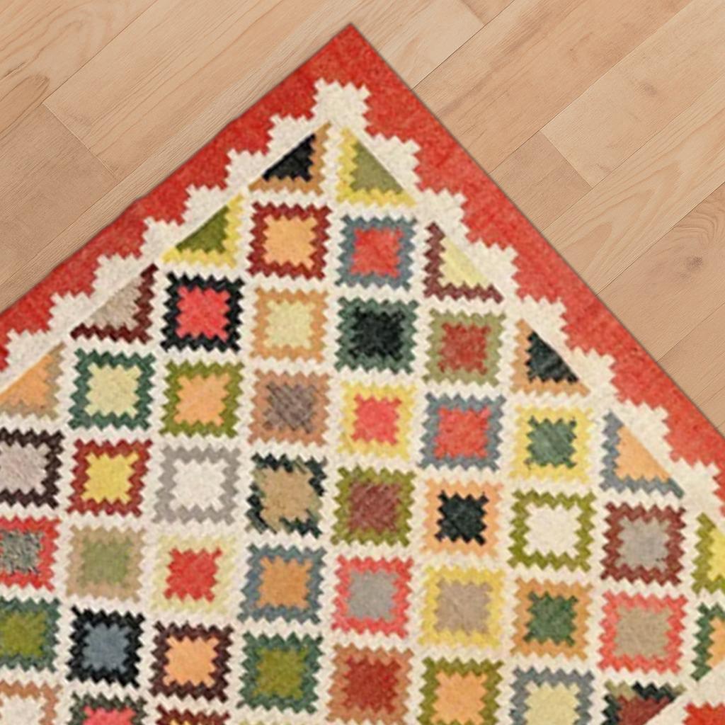 Boho Multicolor Jute Kilim Rug | Artisan Flatweave | Eco Natural Fiber Carpet | Flatweave Jute Rug | Natural Woven Rug | Farmhouse Jute Rug