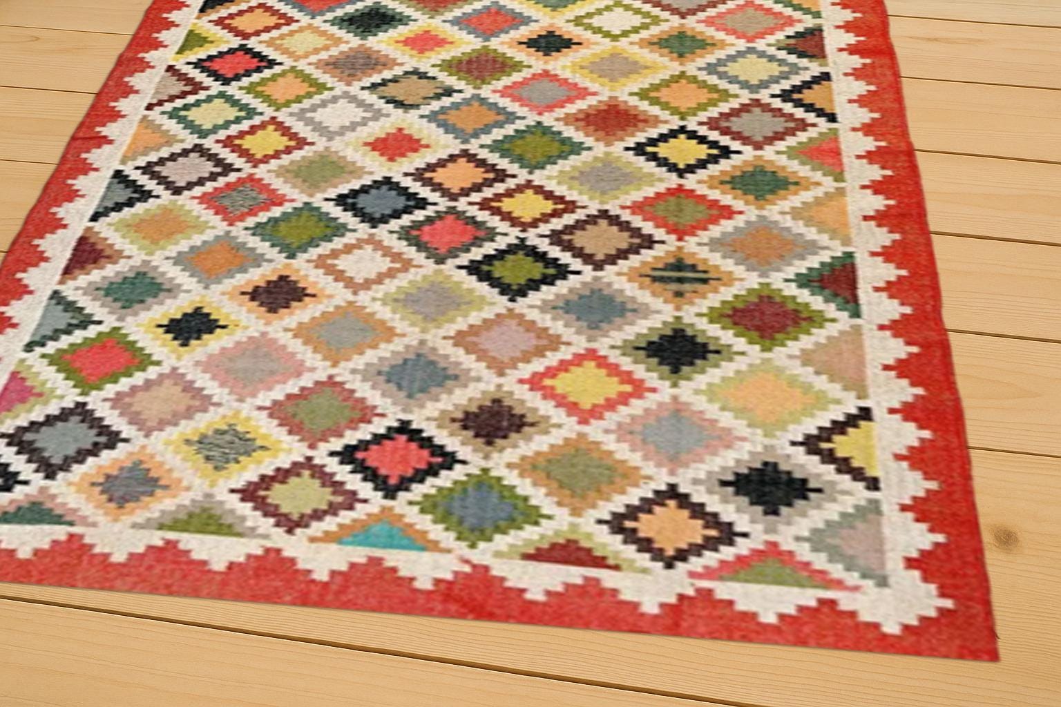 Boho Multicolor Jute Kilim Rug | Artisan Flatweave | Eco Natural Fiber Carpet | Flatweave Jute Rug | Natural Woven Rug | Farmhouse Jute Rug