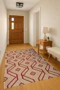 Handcrafted Jute Wool Kilim Rug | Reversible Flatweave Rug | Multicolor Bohemian Floor Rug | Festive Home Rug | Housewarming Rug