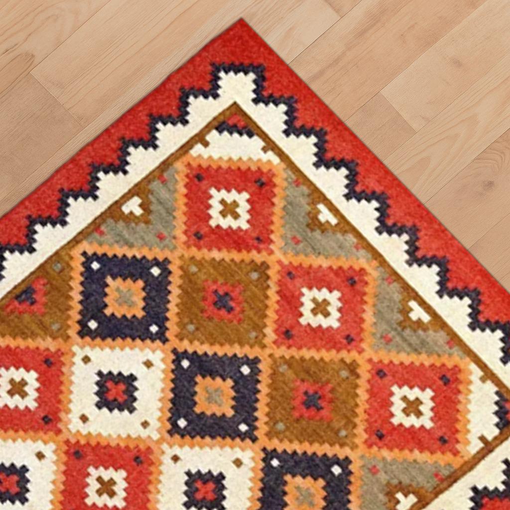 Natural Jute Kilim Rug – Handmade Flatweave Area Rug | Rustic Farmhouse Carpet | Eco Home Decor Rug |Handwoven Flatweave Carpet |Natural Rug