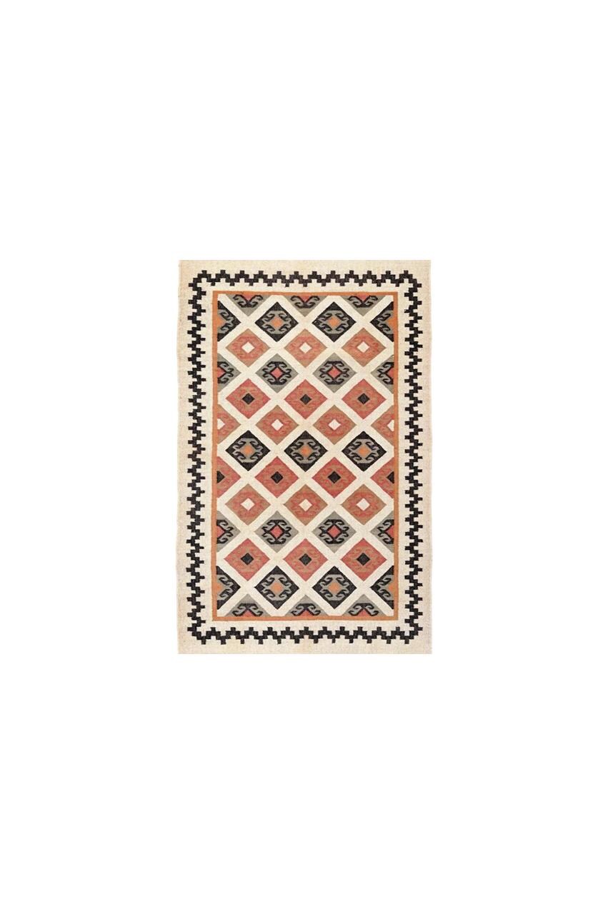 Vintage-Inspired Jute Kilim Rug| Handwoven Flatweave Carpet |Tribal Pattern Natural Rug |Sustainable Boho Decor Rug |Rustic Farmhouse Carpet