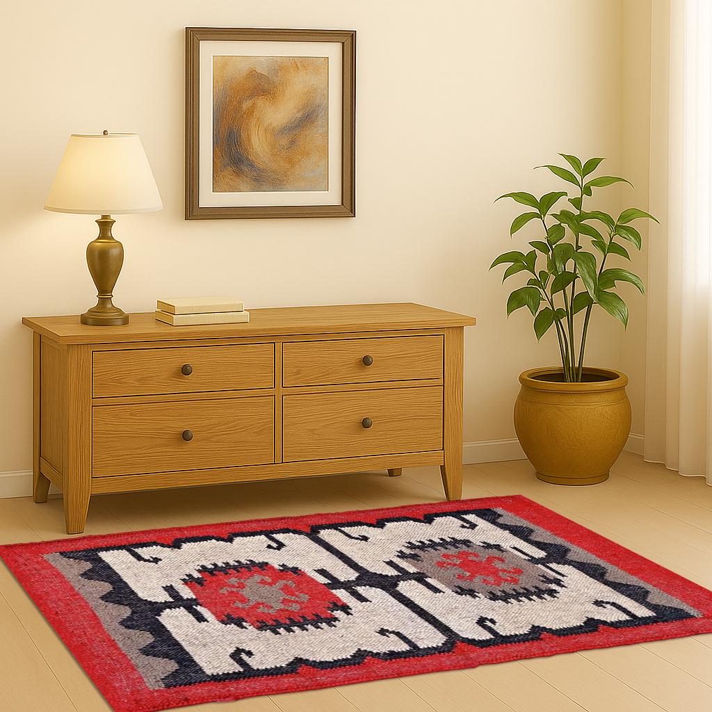 Vintage Wool Jute rugs meditation kilim rugs boho prayer mat wool jute rugs floor decor wool jute rugs beautiful kilim dhurrie rugs