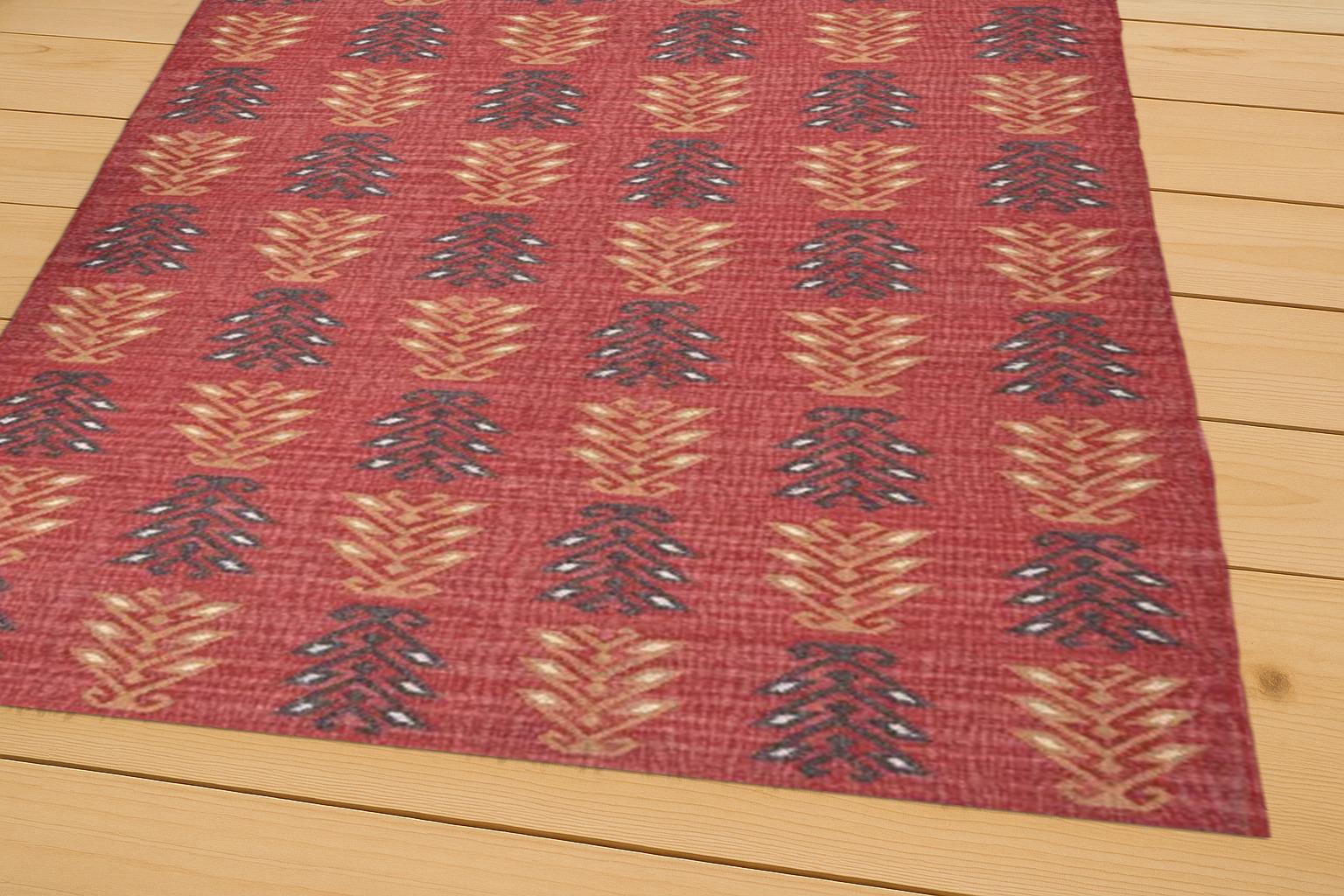 Bohemian Jute Kilim Rug |  Rustic Handmade Floor Rug | Neutral Farmhouse Style | Tribal Pattern Handwoven Eco Rug