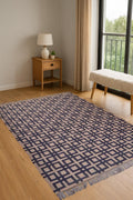 Handwoven Wool Jute Kilim Rug | Bohemian Flatweave Dhurrie Rug | Traditional Indian Kilim Carpet | Bohemain indian Jute Rug |Decor Jute Rug