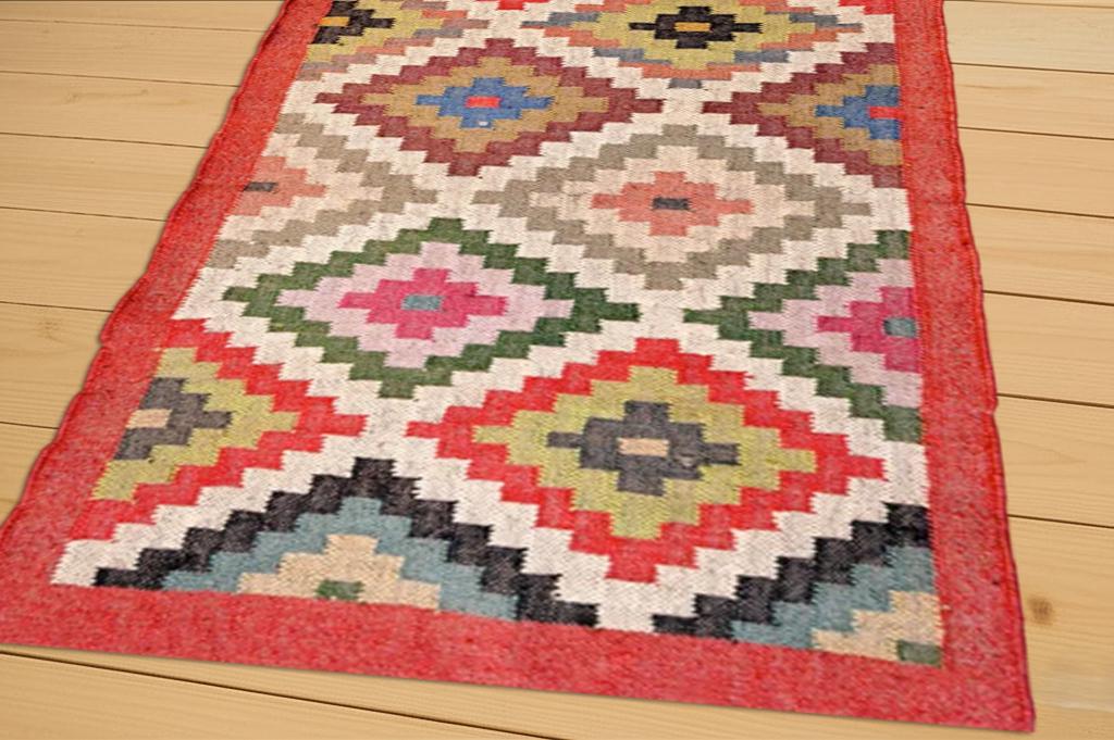 Handcrafted Kilim Rug |  Handwoven Wool and Jute Rug Handmade | Kilim Dhurrie Rug | Traditional Indian jute Area rug Custam Size Rugs