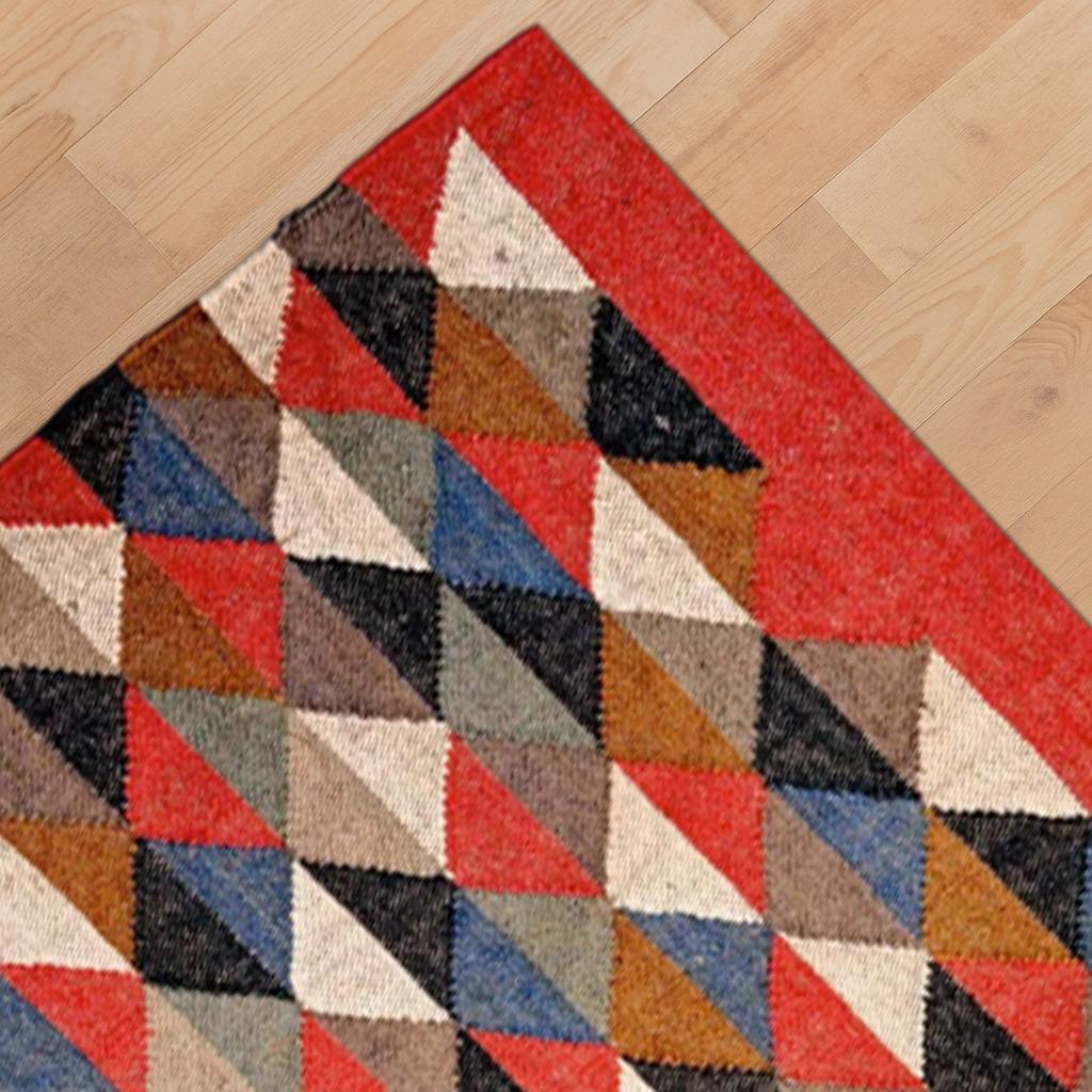 Indian Kilim Rug | HandwovenWool Jute kilim Rug | Bohemain indian Jute Rug | Southwestern Nordic Kilim Rug | Rustic Jute Rug For Living Room