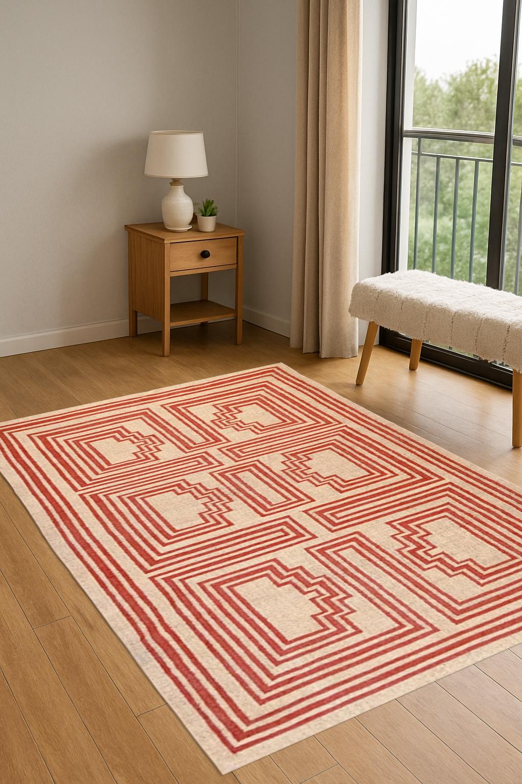 Handmade Jute Kilim Carpet | Sustainable Boho Home Decor | Rustic Farmhouse Jute Kilim Rug |  Handwoven Natural Jute Floor Covering