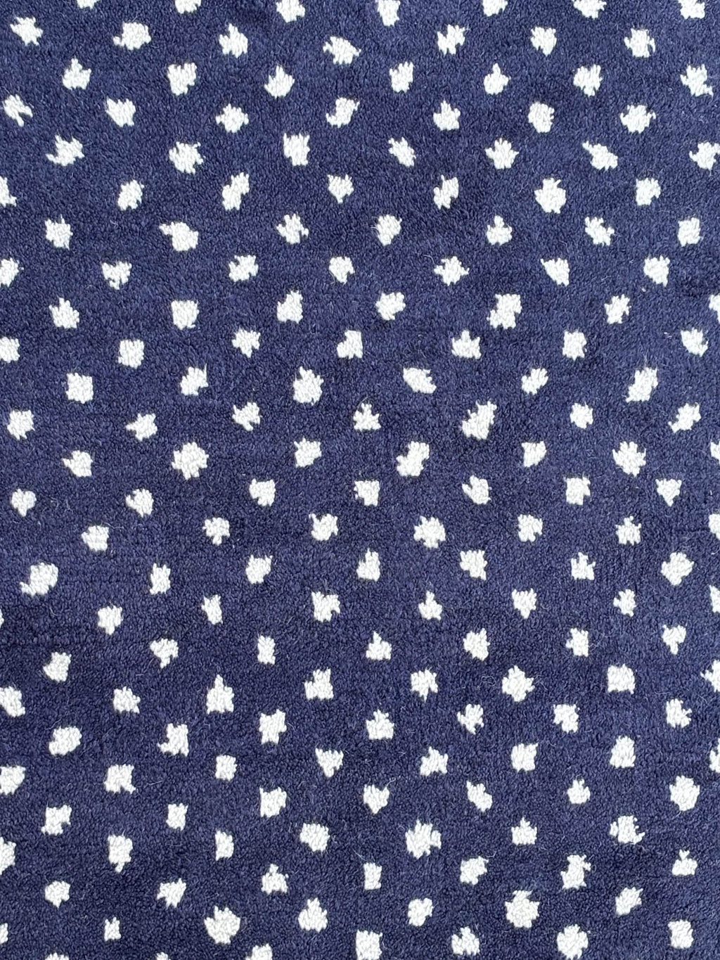 Navy Blue Beni Ourain Rug White Dots Moroccan Handmade Wool Berber Area Rug Custom Made Carpet Home Decor